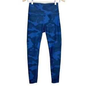 Splits 59 Womens Blue Camo High Rise Full Length Workout Yoga Leggings Medium